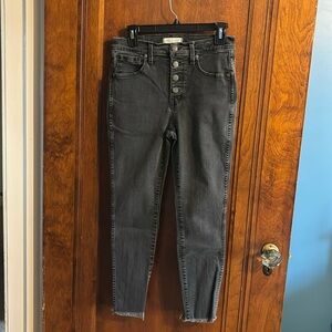 Madewell Black 10” High-Rise Skinny Jeans Size 28P